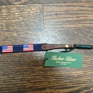 Tucker Blair Needlepoint USA Flag Sunglass Holder Croakies
